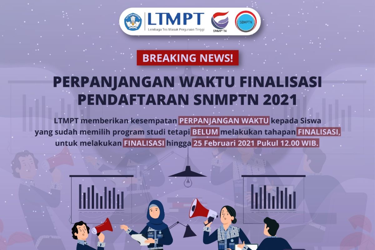 Finalisasi pendaftaran SNMPTN diperpanjang hingga Kamis pukul 12.00 WIB