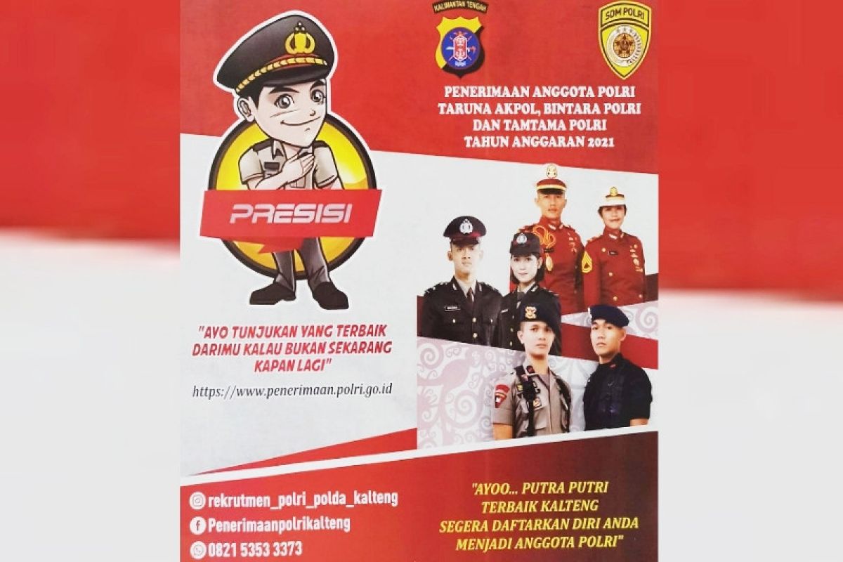 Polda Kalteng buka perekrutan anggota Polri