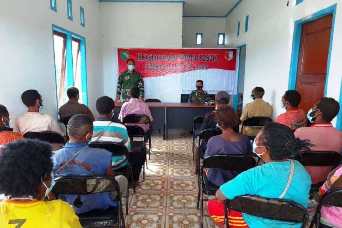 Satgas TMMD Kodim Boven Digoel sosialisasi bela ke warga kampung Wanggom