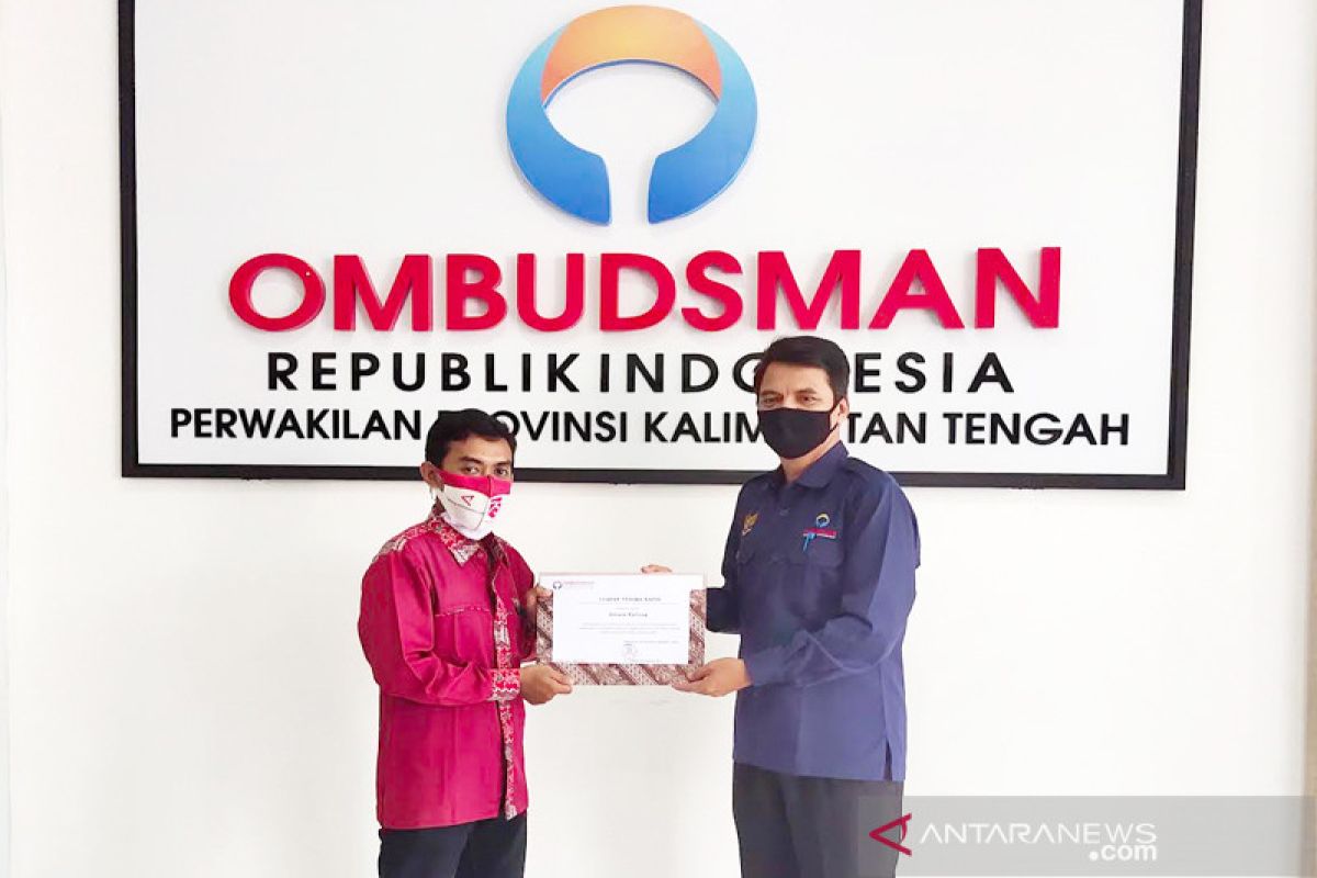 ANTARA Kalteng terima penghargaan dari Ombudsman