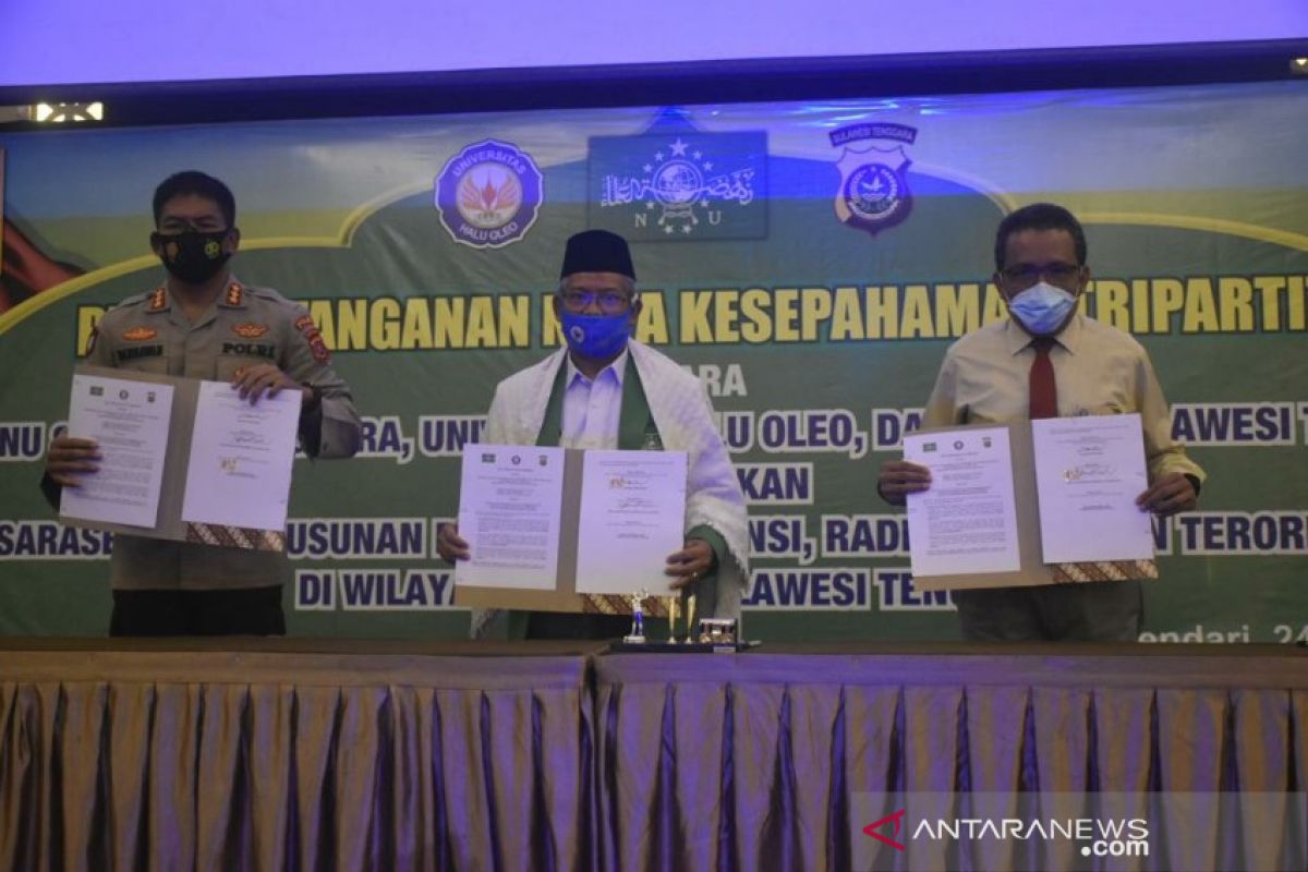 NU bersama UHO dan Polda Sultra bersinergi cegah paham radikalisme