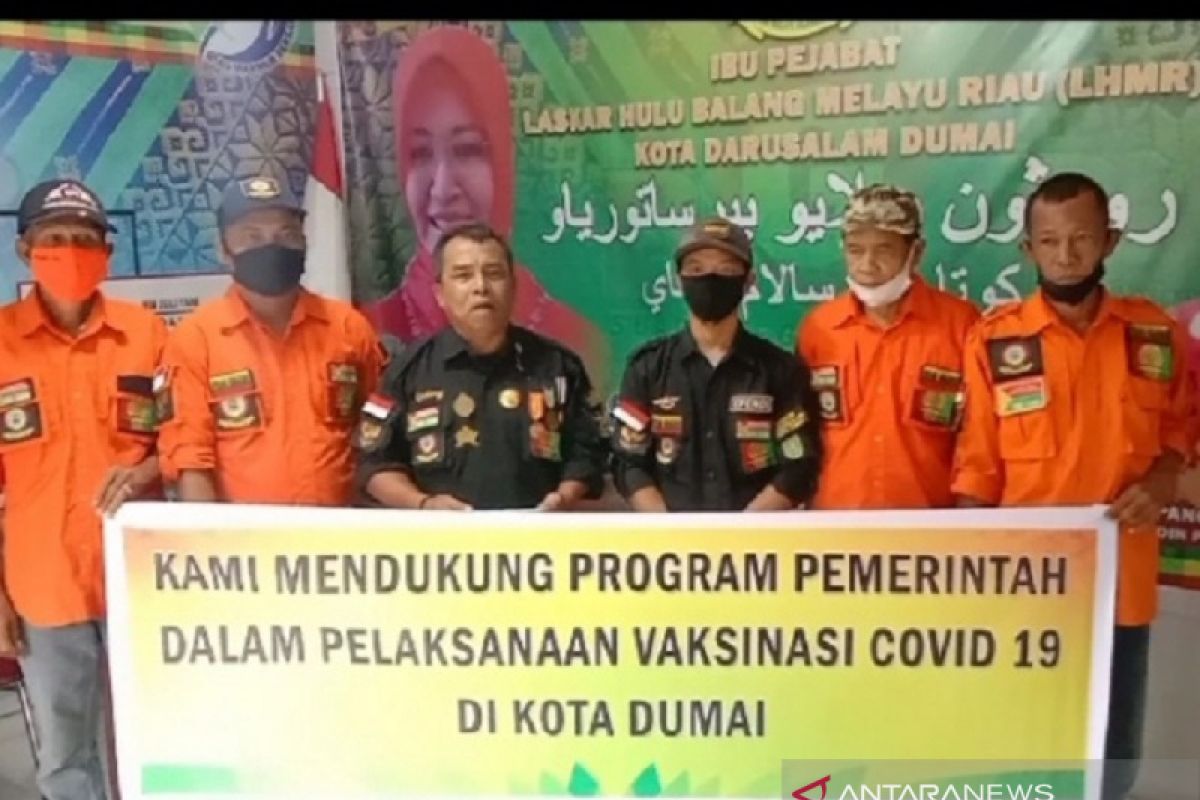 Laskar Hulubalang Melayu Dumai dukung vaksinasi COVID-19