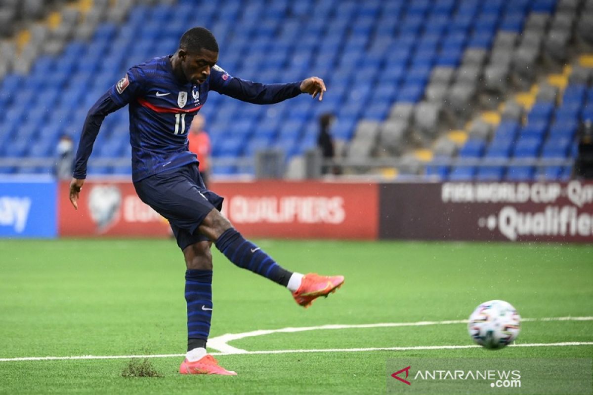 Dembele cetak satu gol, Prancis tekuk Kazakhstan 2-0