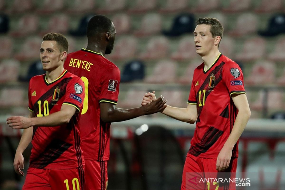 Belgia hancurkan Belarusia 8-0, Wales petik kemenangan perdana