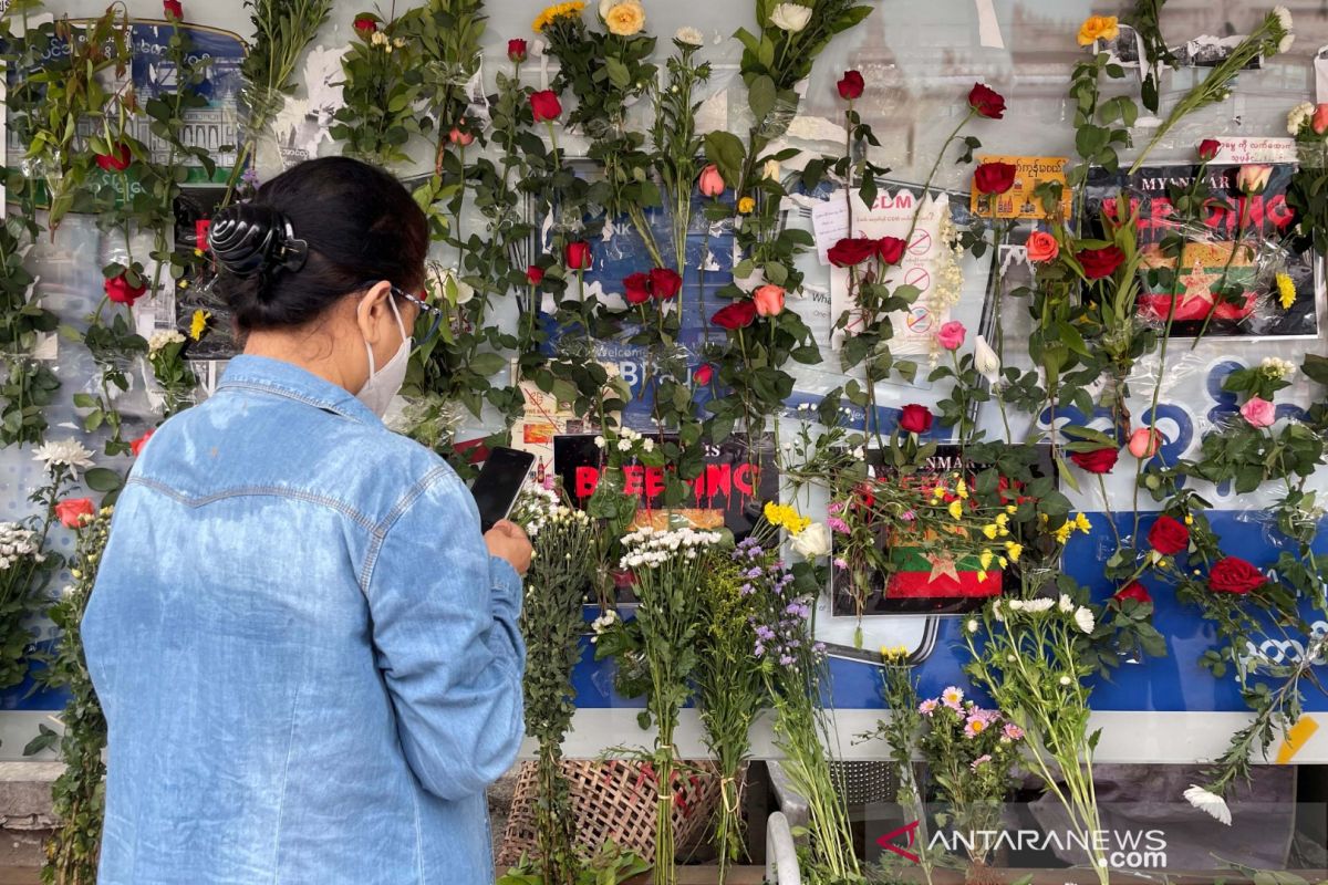 Media: Pasukan keamanan Myanmar tembaki demonstran, empat warga tewas