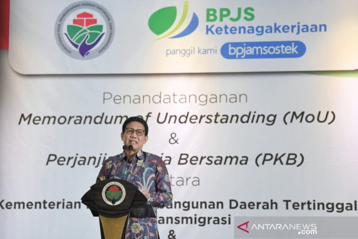 Kemendes daftarkan pendamping desa menjadi anggota BPJS Ketenagakerjaan