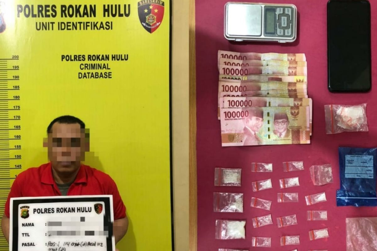 Pengedar sabu di Rohul tak berkutik saat dibekuk polisi