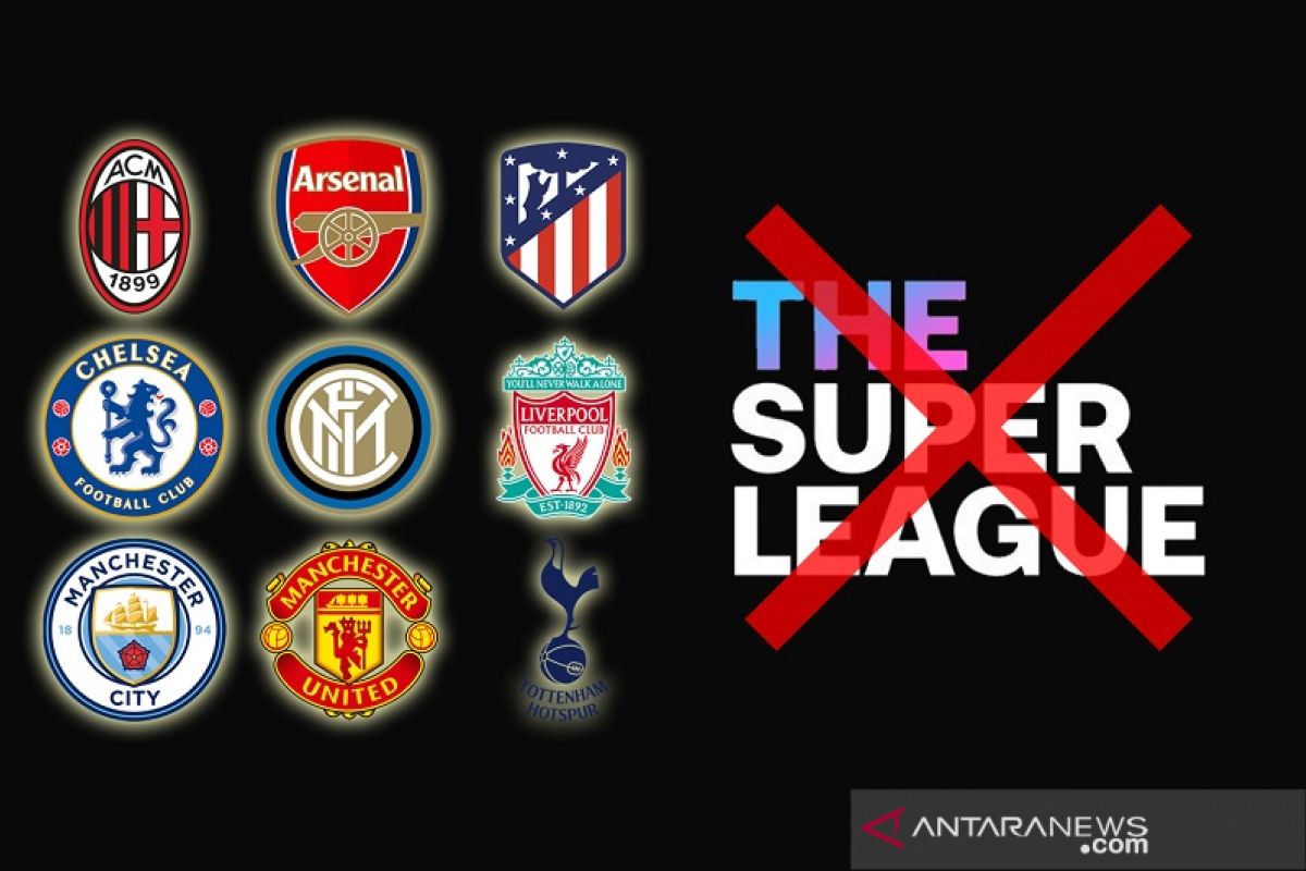 UEFA hanya hukum denda sembilan klub inisiator Liga Super Eropa