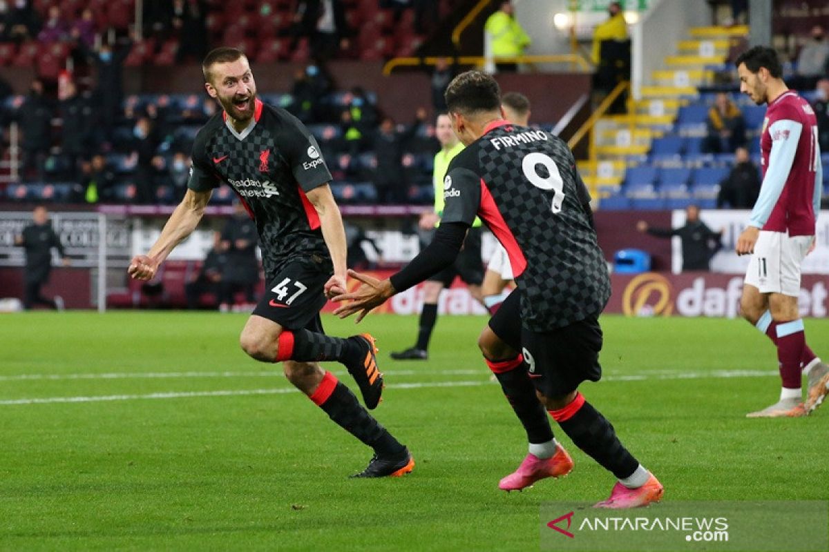 Liverpool menerobos empat besar seusai pukul Burnley 3-0