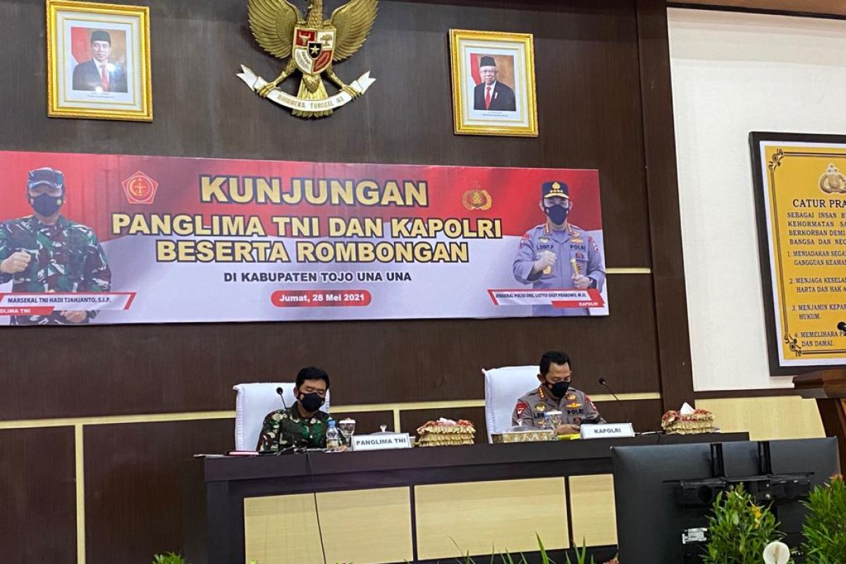 Kapolri dan Panglima motivasi Satgas Mandago Raya berantas teroris di Sulteng