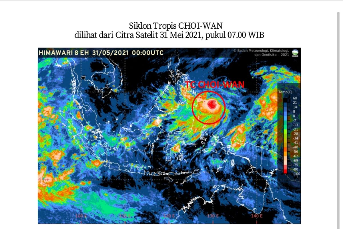 BMKG: Waspadai gelombang tinggi di sejumlah perairan sebagai dampak siklon tropis Choi-Wan