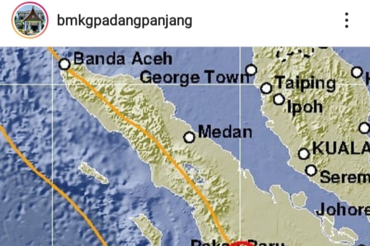 Gempa magnitudo 4,8 guncang Kabupaten Pasaman