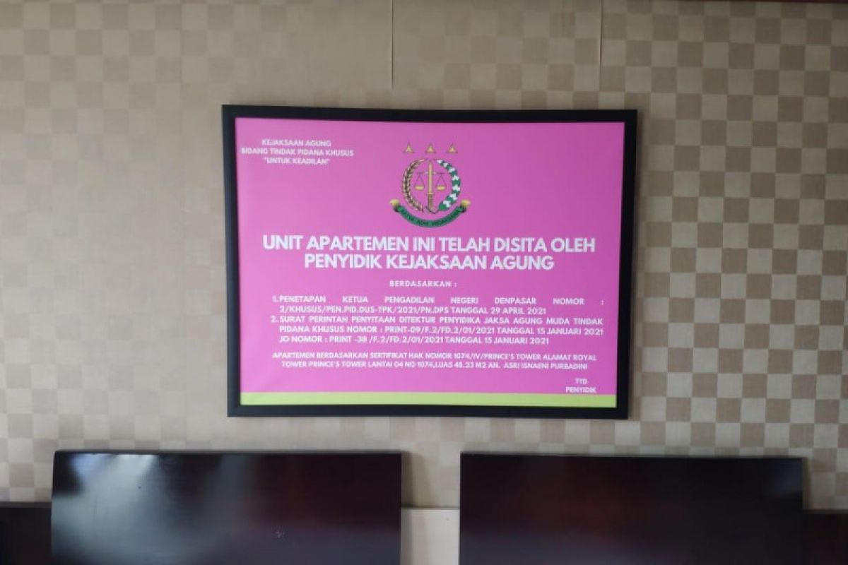 Kejari sita apartemen dari terduga pelaku korupsi dana investasi Asabri