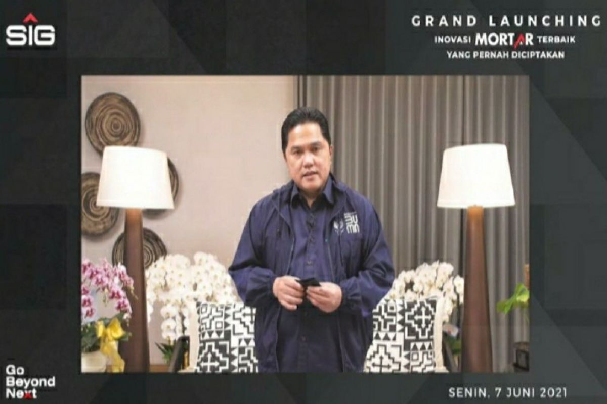 Luncurkan Mortar Indonesia, Erick Thohir: Wujud SIG bertransformasi jadi BUMN berkelas dunia