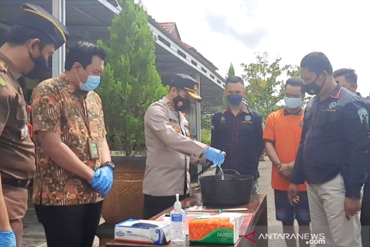 Polres Gunung Mas musnahkan 7,4 gram sabu