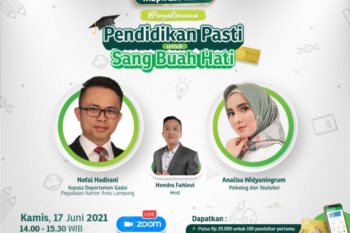 PT Pegadaian area lampung adakan webinar inspirasi emas