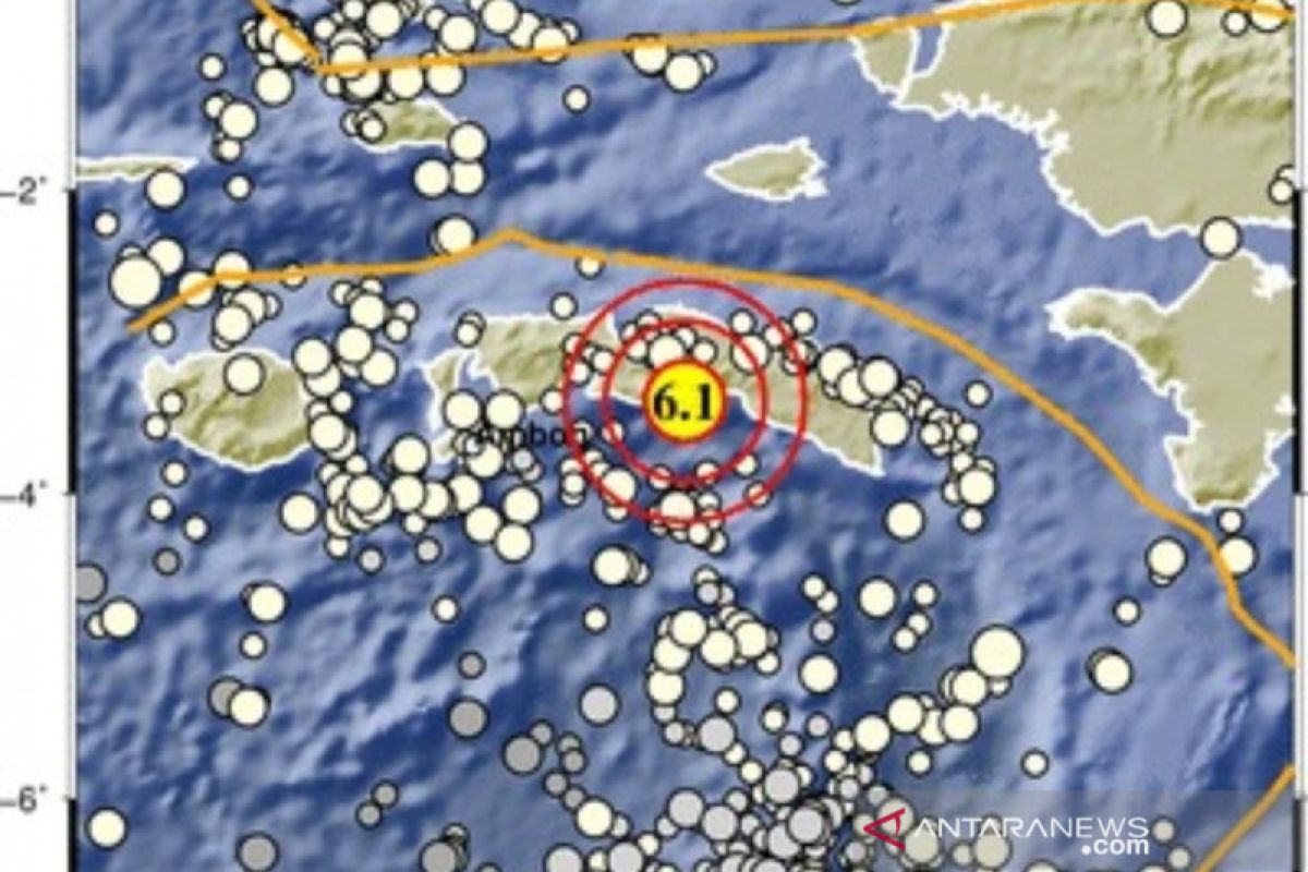 Gempa magnitudo 6,1 guncang Seram Maluku, tidak berpotensi tsunami