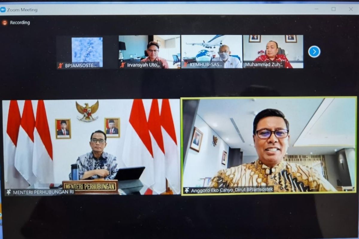 BPJAMSOSTEK-Kemenhub audiensi gencarkan implementasi Inpres 2/2021