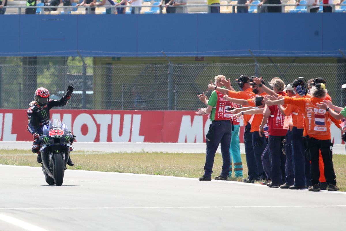 Quartararo juarai MotoGP Belanda ketika Yamaha finis pada 1-2