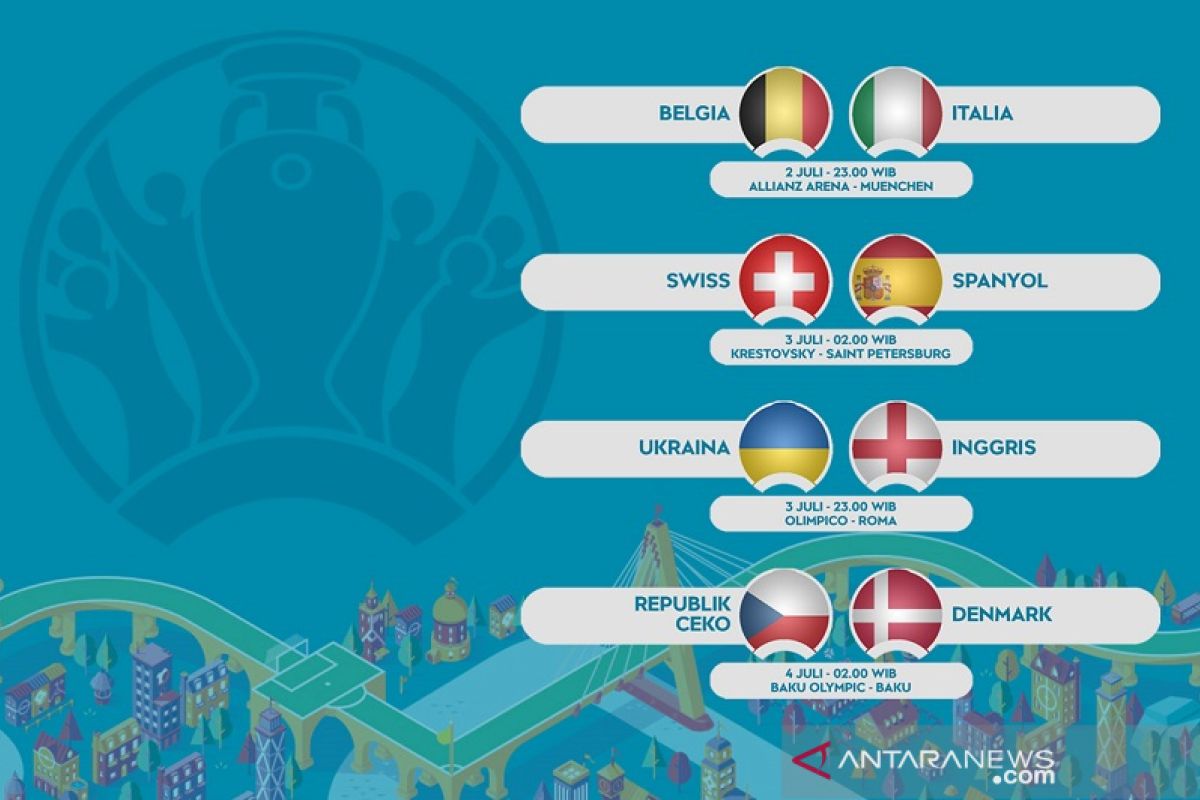 Perempat final Euro 2020 Belgia dan Italia bertemu bak final prematur