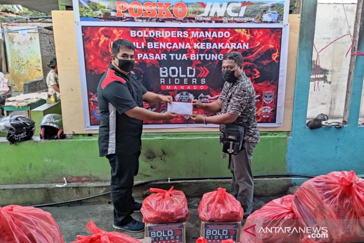 Semangat persaudaraan Bold Riders Manado bantu korban kebakaran Bitung