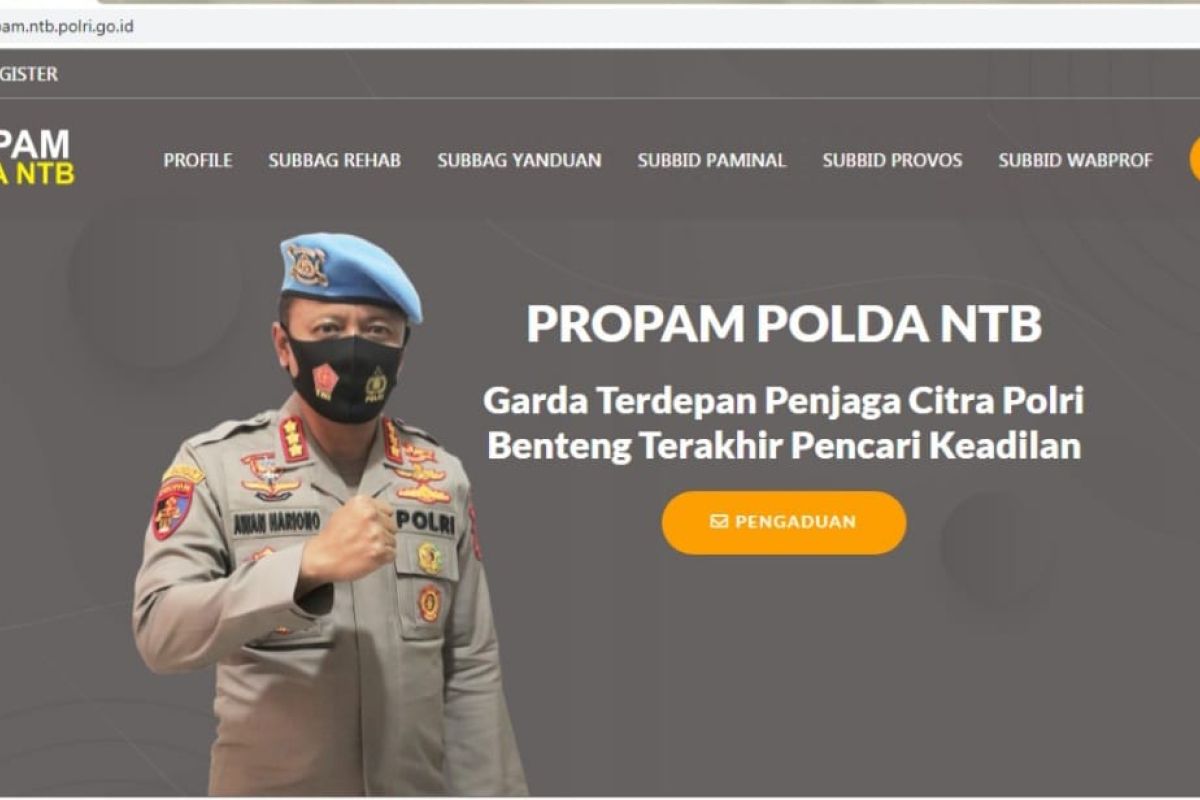 Menuju Zona Integritas, Bidpropam Polda NTB buka Pengaduan Online.