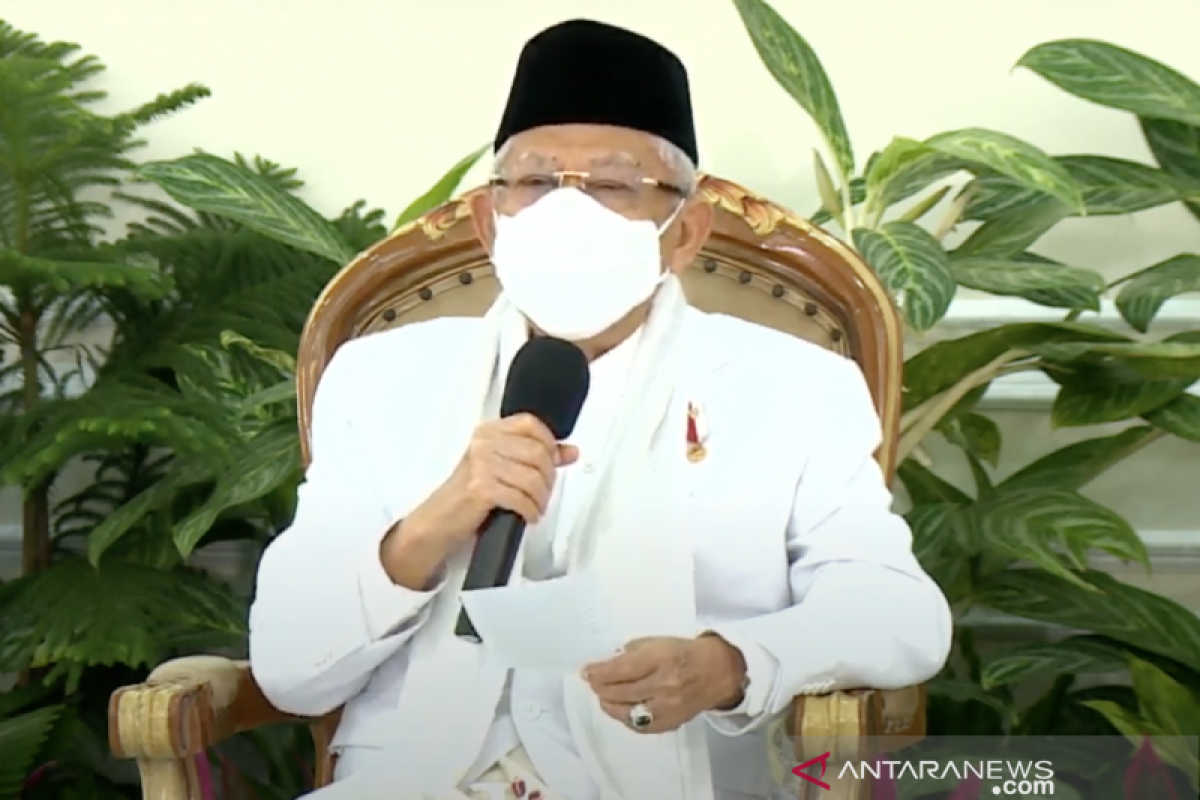 Wapres Ma'ruf Amin ajak ulama bersama Pemerintah dukung PPKM darurat