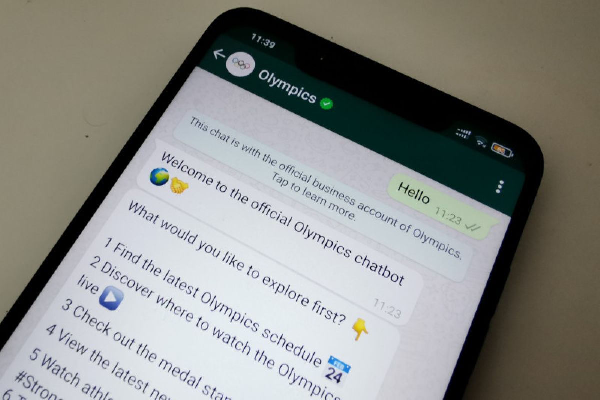 WhatsApp hadirkan chatbot resmi Olimpiade Tokyo