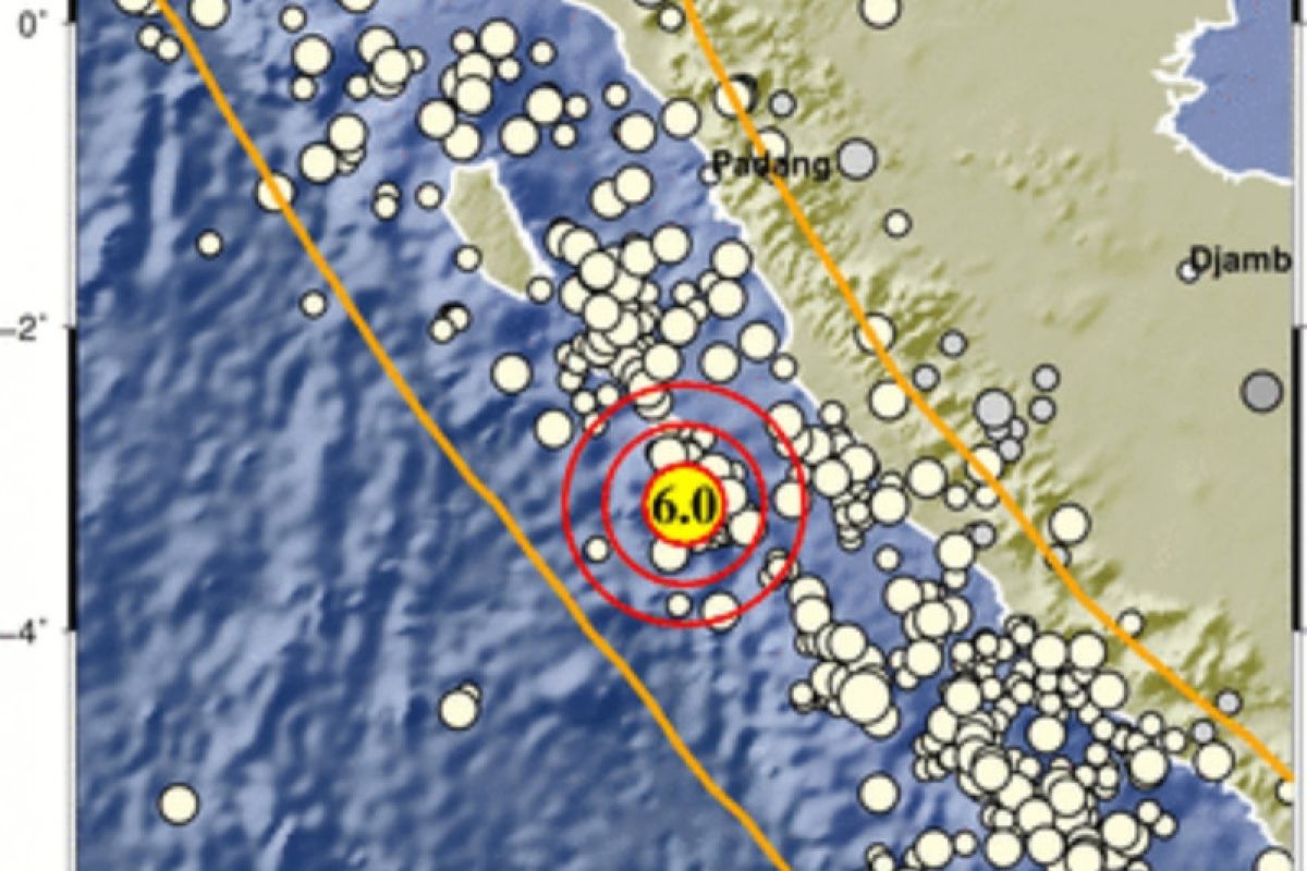 Dirasakan di Padang dan Pariaman, gempa barat daya Mukomuko dipicu aktivitas Lempeng Indo-Australia