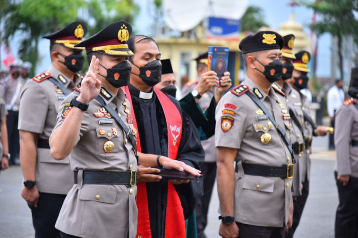 Kapolda Lampung tegaskan penanganan COVID-19 kepada pejabat baru dilantik