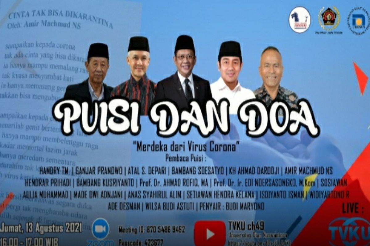 Membangun optimisme dari panggung "Puisi dan Doa Corona" bersama para tokoh