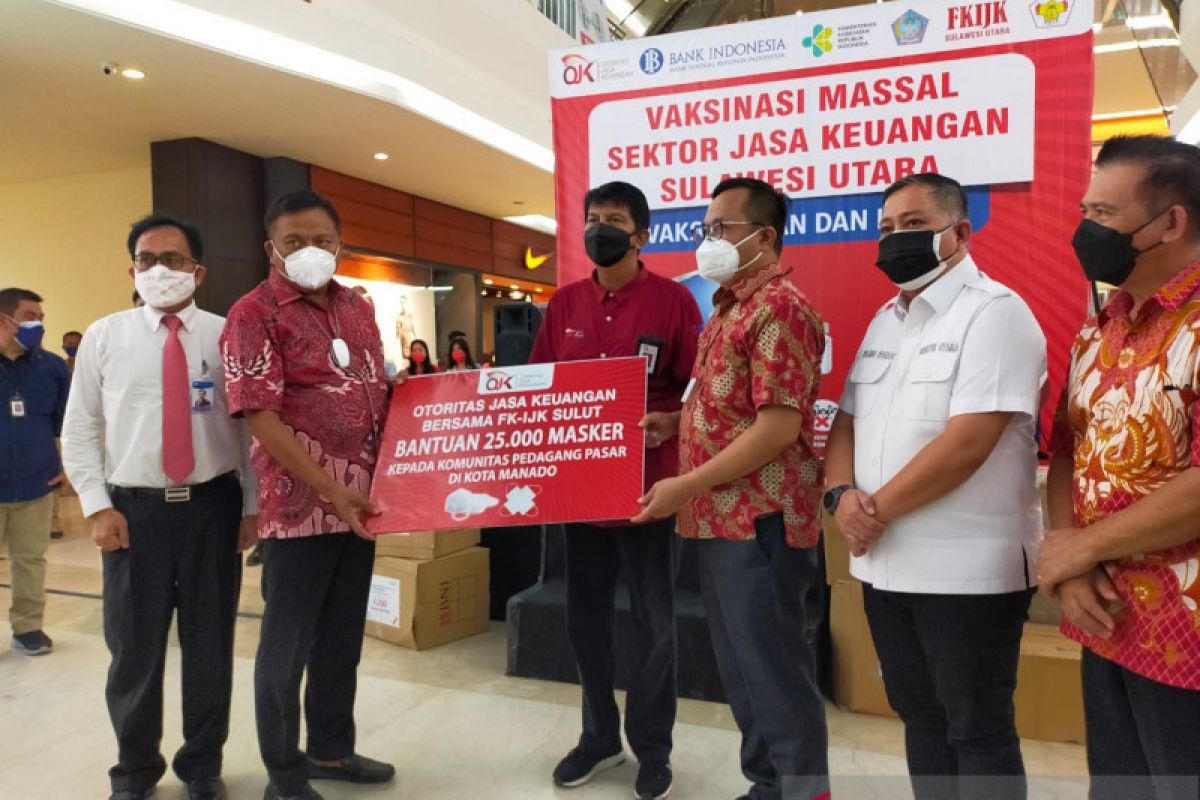 Wawali Manado terima 25 ribu masker dari FJIK untuk pedagang