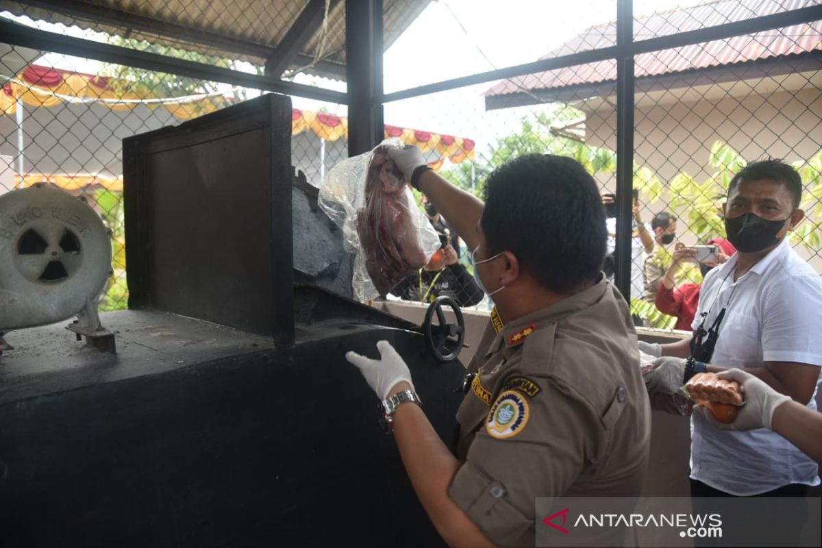 Ribuan  kilogram daging kerbau asal Tawau dimusnahkan