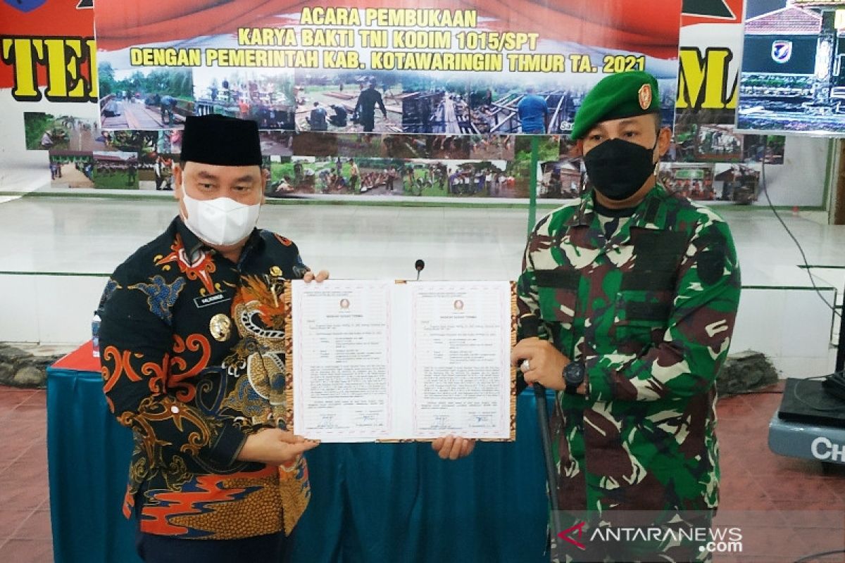 Karya Bakti TNI perbaiki 15 jembatan desa di pesisir Kotim