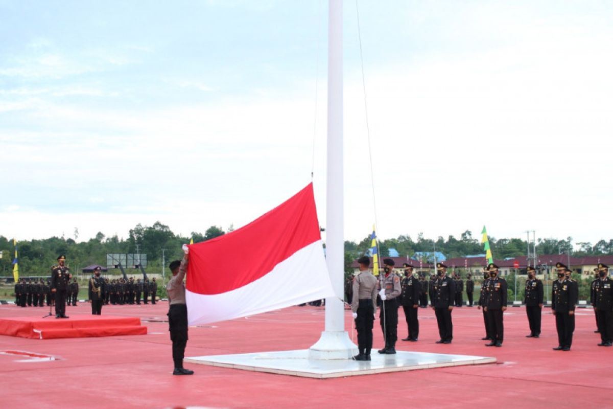 Suasana pandemi, upacara HUT ke-76 RI di Polda Kaltara berlangsung singkat