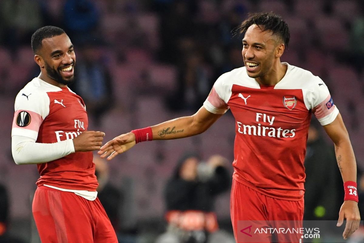 Arteta: Arsenal bakal kembali diperkuat Aubameyang dan Lacazette