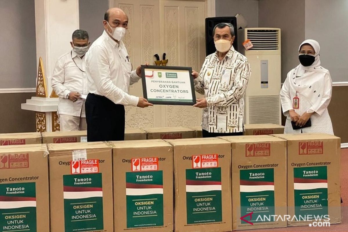 Tanoto Foundation donasikan 145 unit Konsentrator Oksigen ke Pemprov Riau