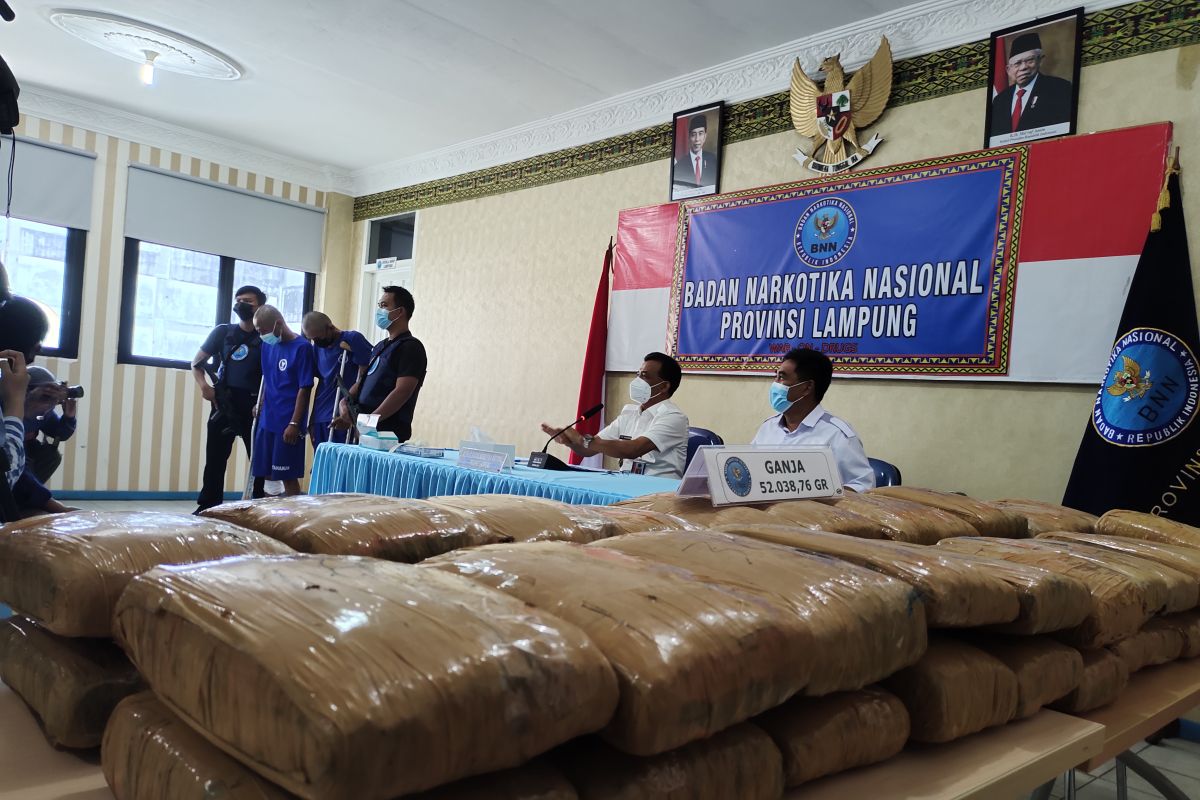 BNNP Lampung sebut 50 paket ganja yang digagalkan edar dikendalikan dari lapas