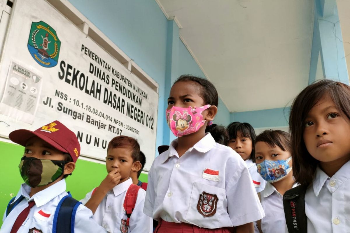 19 kecamatan di Nunukan diperbolehkan belajar tatap muka