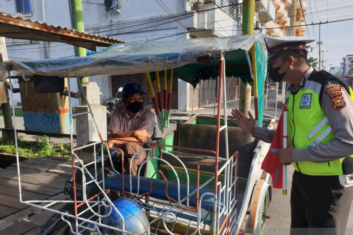 Satlantas Polres Meranti terus ingatkan masyarakat patuhi prokes