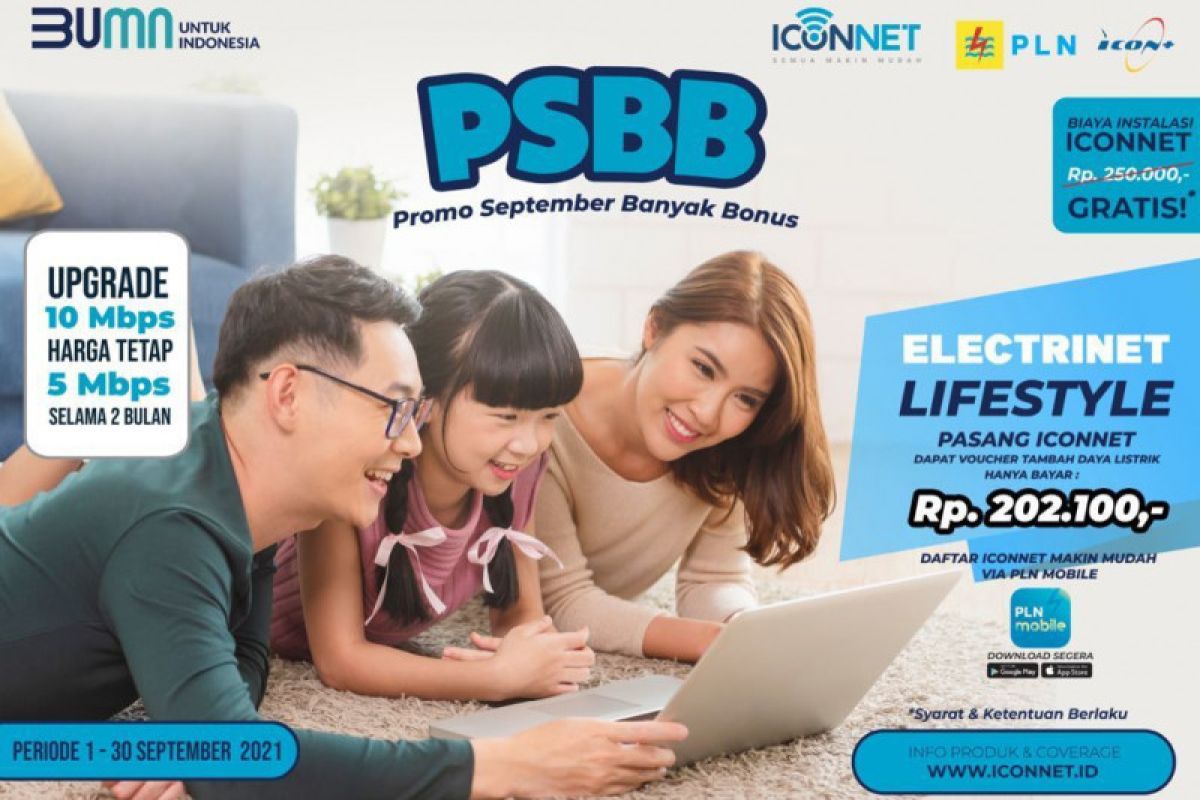 Pasang ICONNET, nikmati promo biaya tambah daya PLN hanya Rp202.100