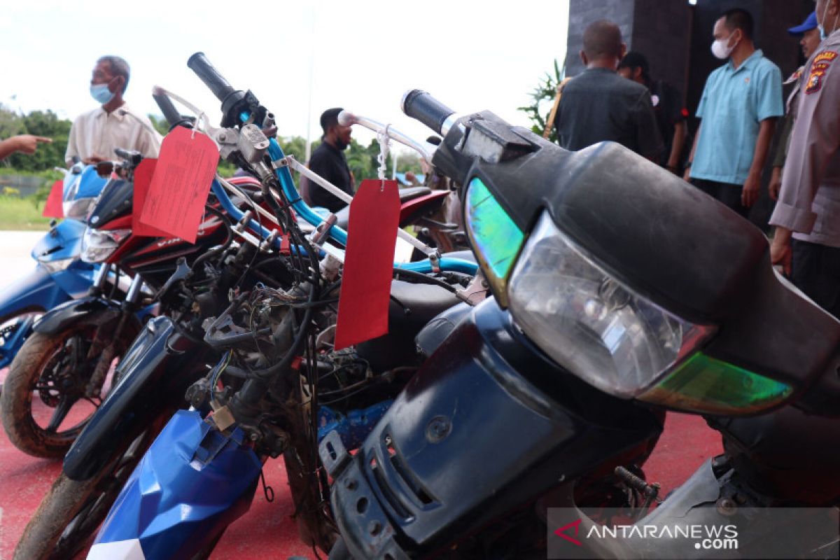 Lima motor hasil curian diamankan, bagi pemilik silahkan ke Polres Meranti