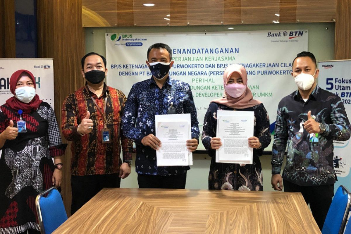 Tingkatkan kepesertaan, BPJAMSOSTEK Cilacap - BTN Purwokerto tandatangani MoU