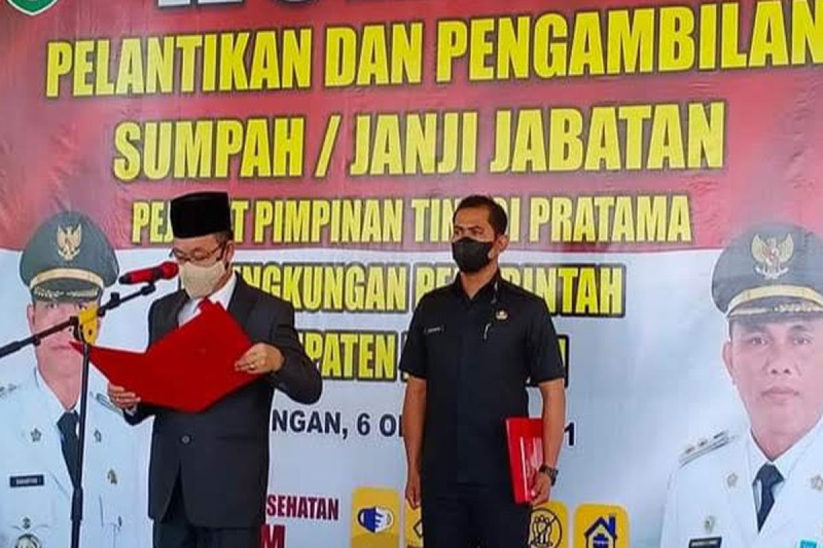 Lantik tiga pejabat, Bupati Katingan sebut upaya optimalisasi kinerja pemerintah