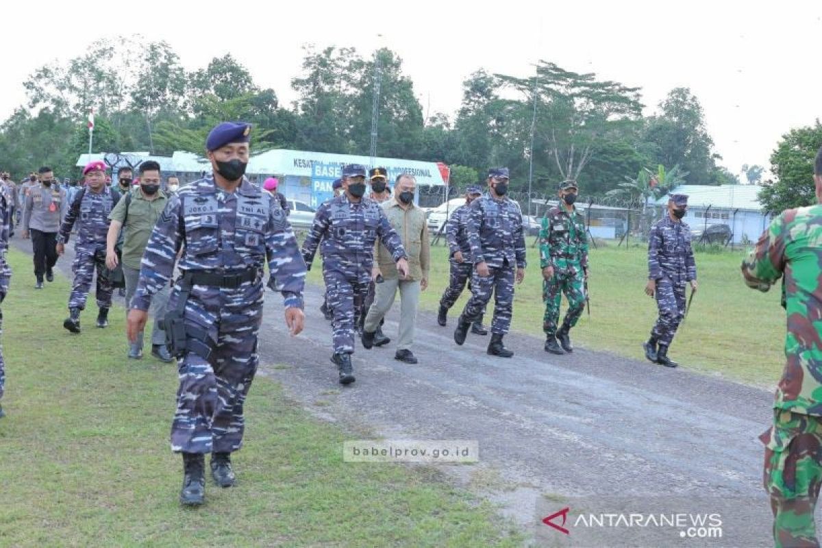 Kasal Laksamana TNI Yudo Margono kaji peningkatan kelas Pos AL Belitung menjadi Lanal