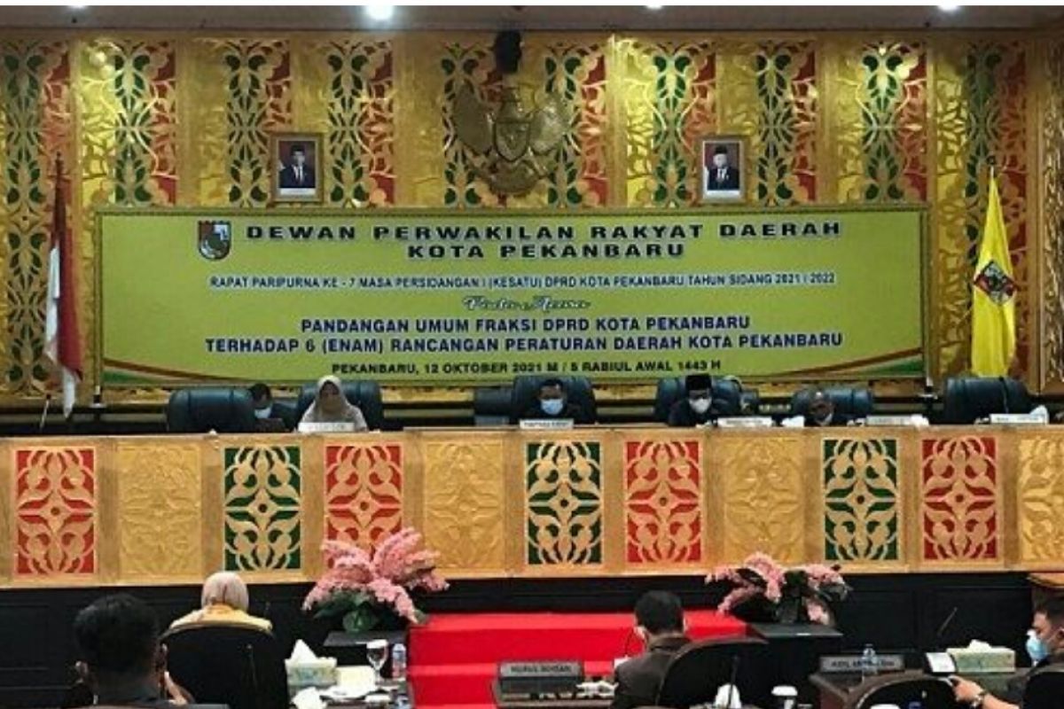 Enam Ranperda Pekanbaru dalam pembahasan DPRD