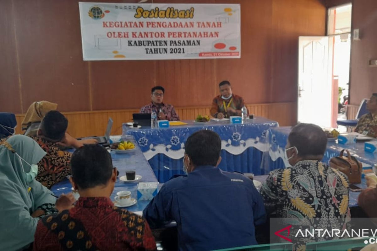 Kantor Pertanahan Pasaman sosialisasikan pengadaan tanah dengan pemerintah daerah