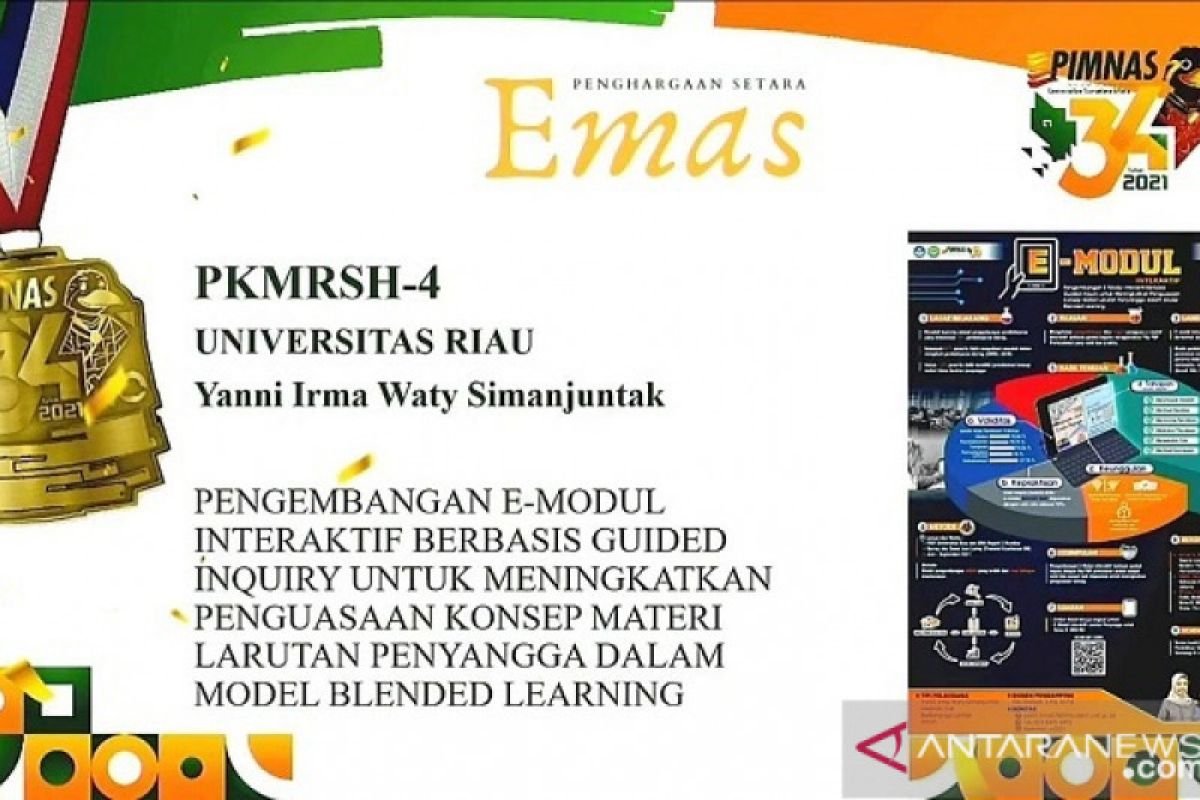 Pendidikan Kimia UNRI raih emas di Pimnas ke-34