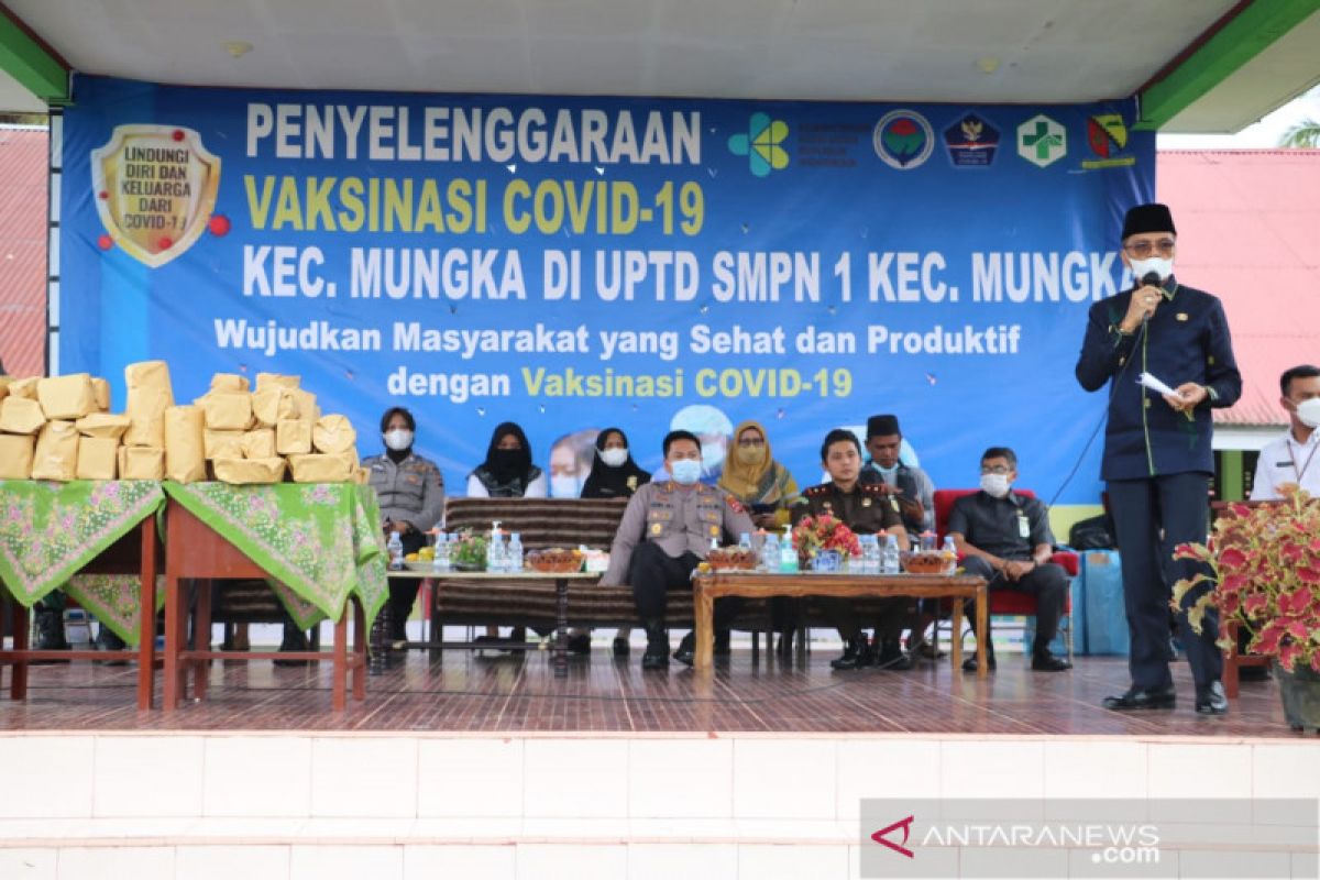 Pemkab Limapuluh Kota gelar gebyar vaksinasi COVID-19 di UPTD SMP N 1 Kecamatan Mungka