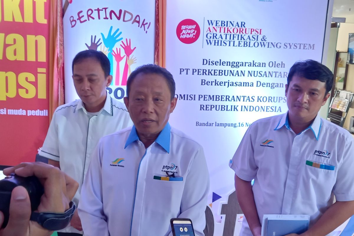 PTPN VII telah terapkan budaya antikorupsi di perusahaan